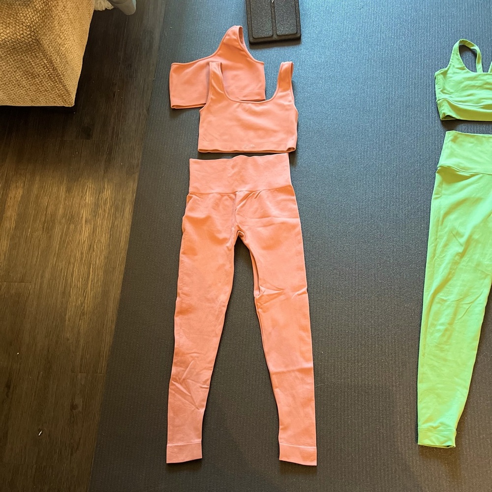 Sold Out Set x Ouai collab. One legging and two bras